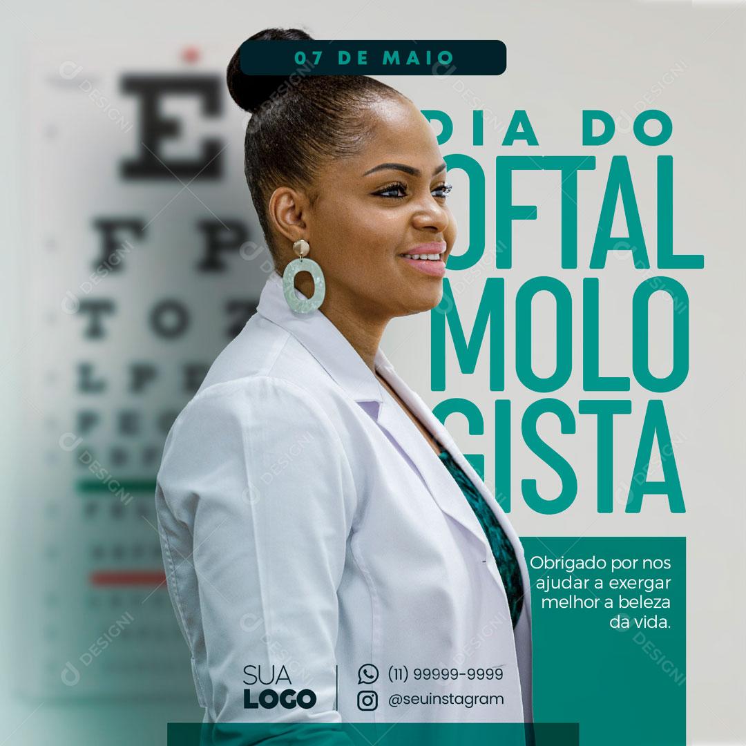 Dia Do Oftalmologista 7 De Maio Social Media PSD Editável