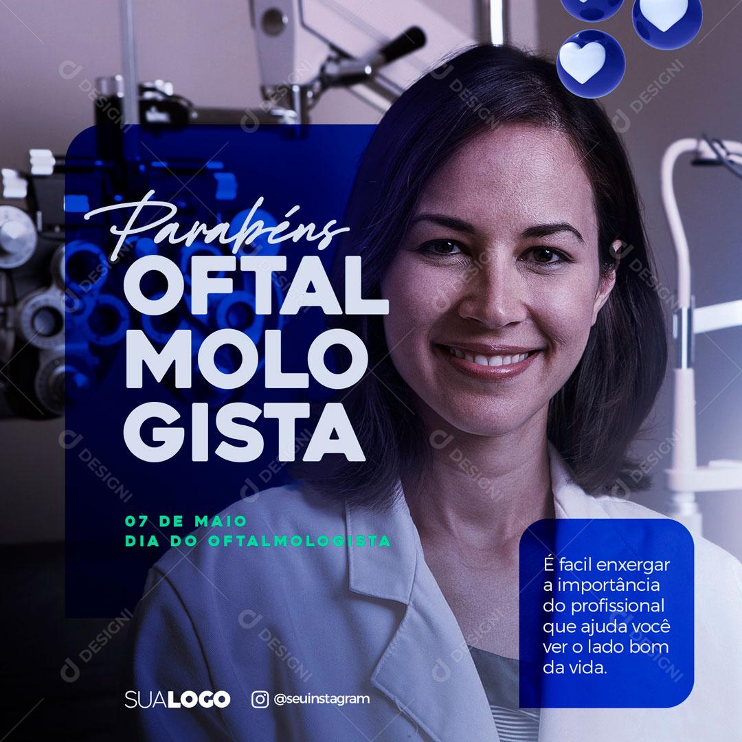 Dia Do Oftalmologista 7 De Maio Social Media PSD Editável