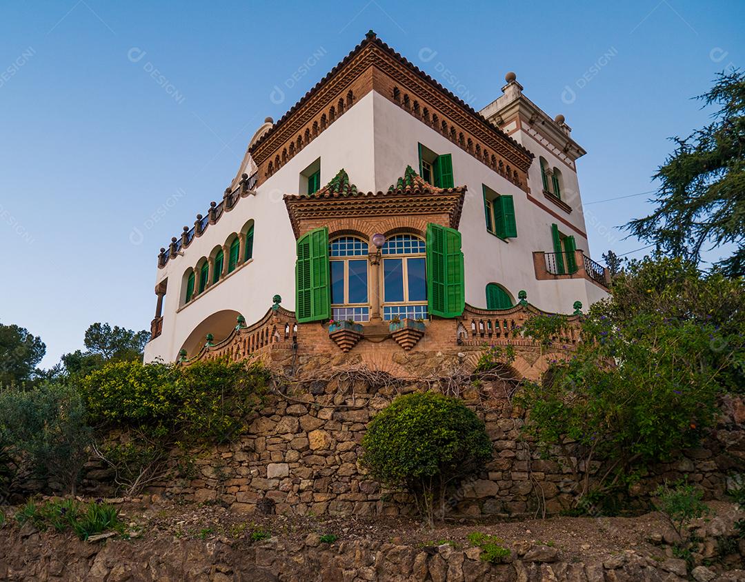 Vista da Casa Marti Trias no Parque Guell.
