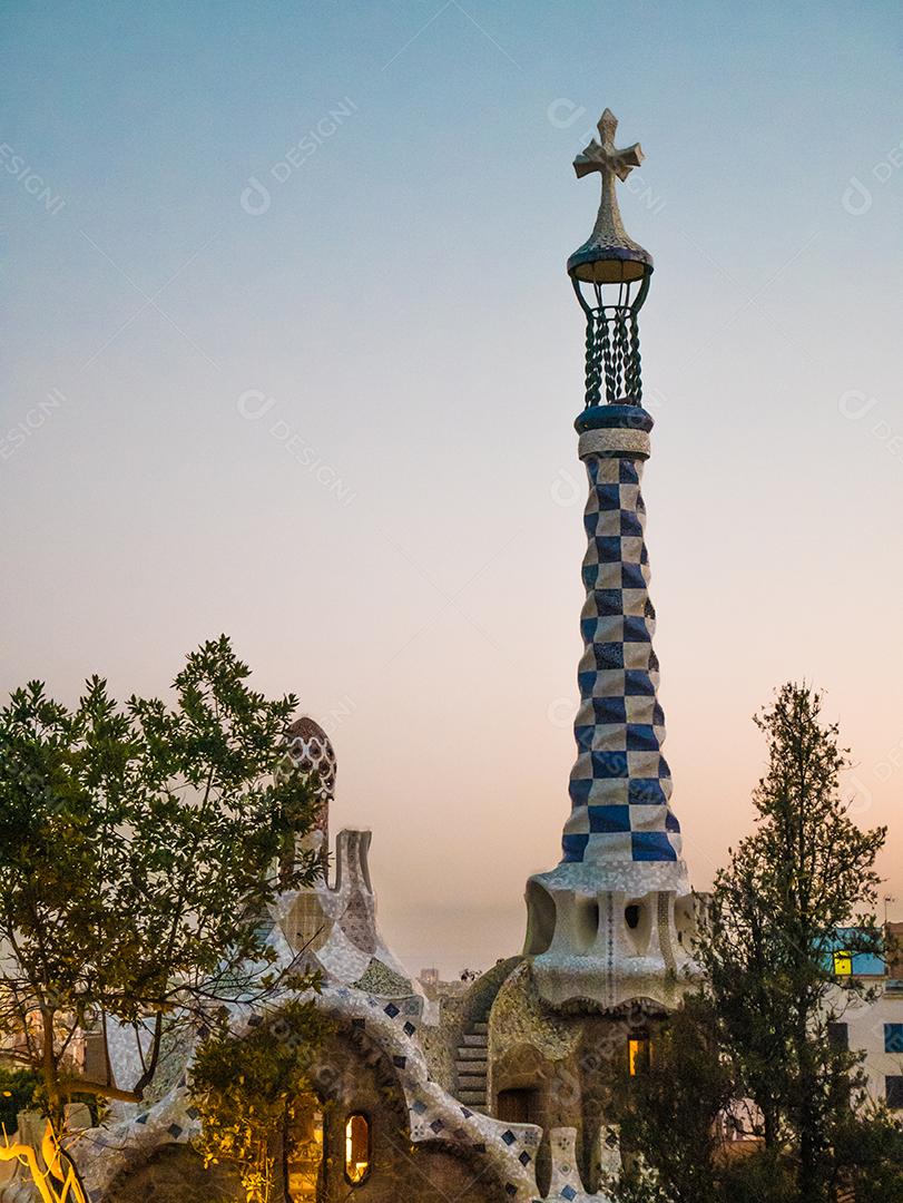 Vista da cidade do Parque Guell em Barcelona.