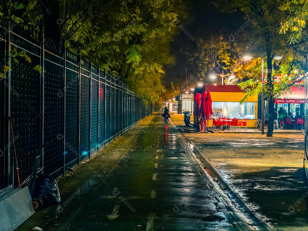 Ruas de Sevilha à noite na época de Natal.