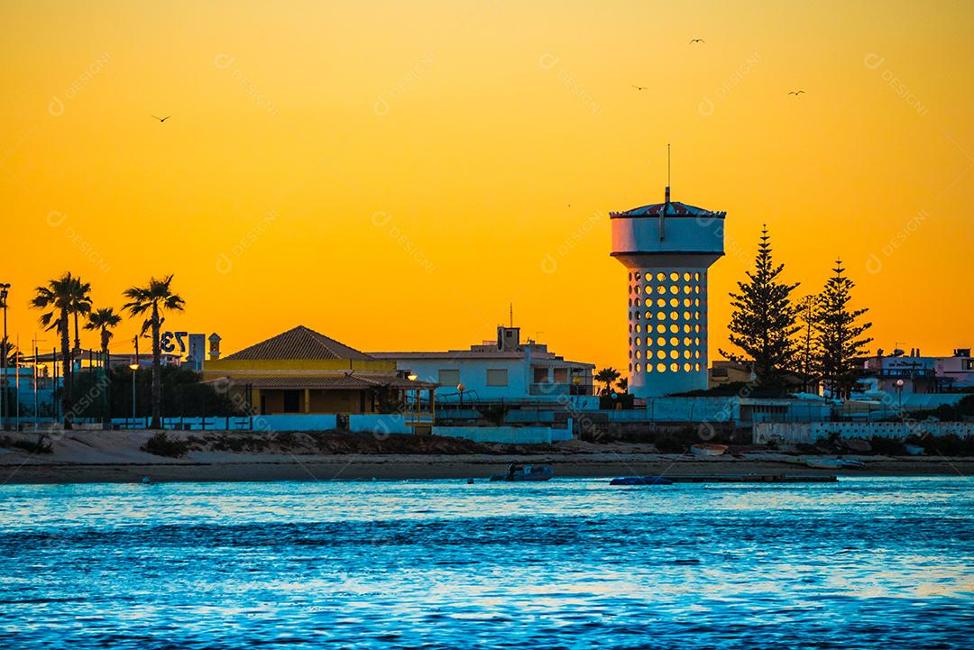 Pôr do sol no Camping Beach Park de Faro.