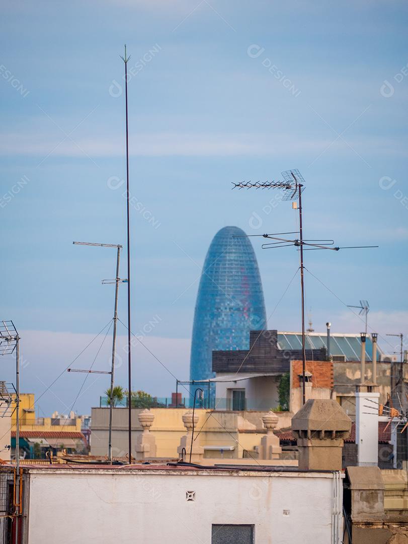 Vista da cobertura da cidade de Barcelona.