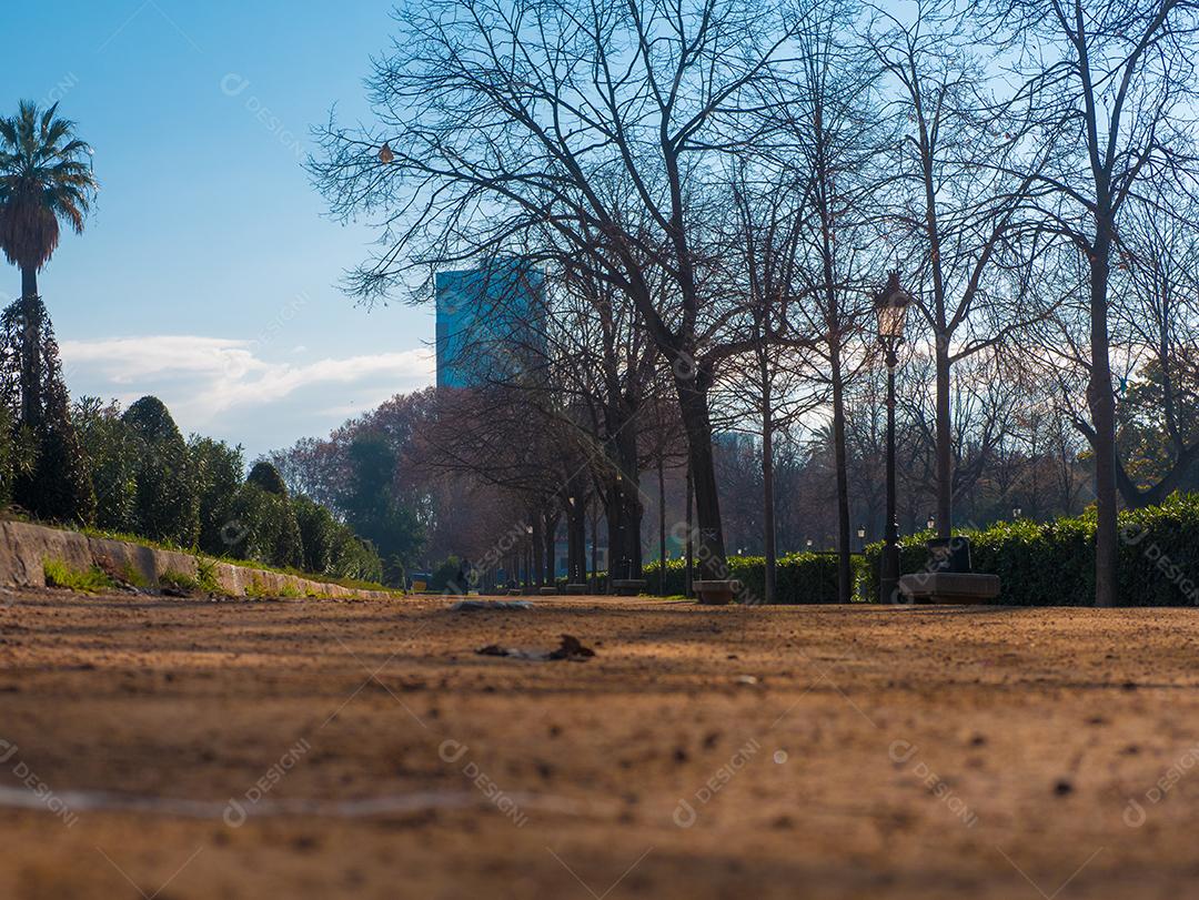 Parque Ciutadella em Barcelona vista do chão.