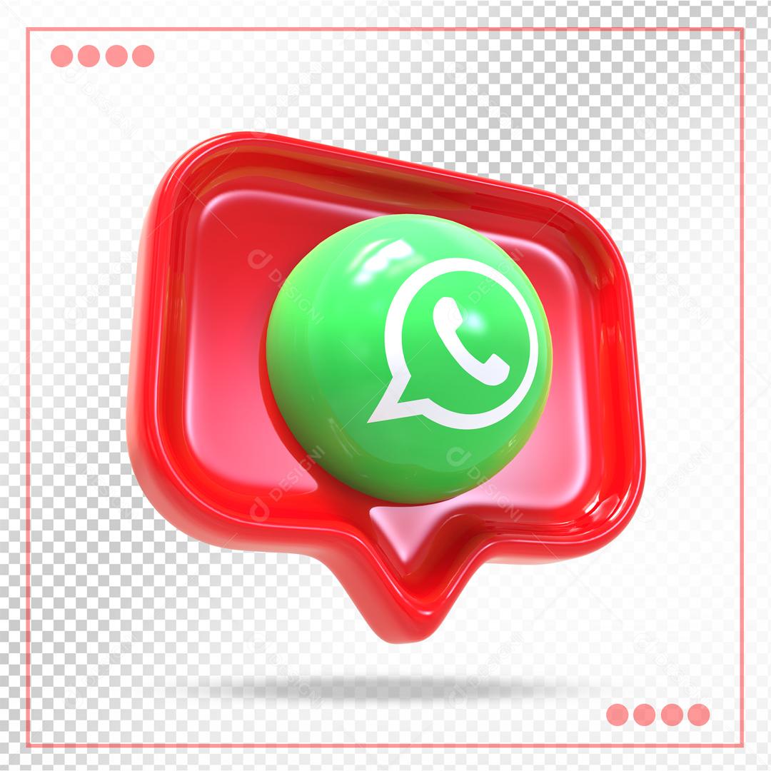 Whatsapp 3D Elemento Para Composição PSD