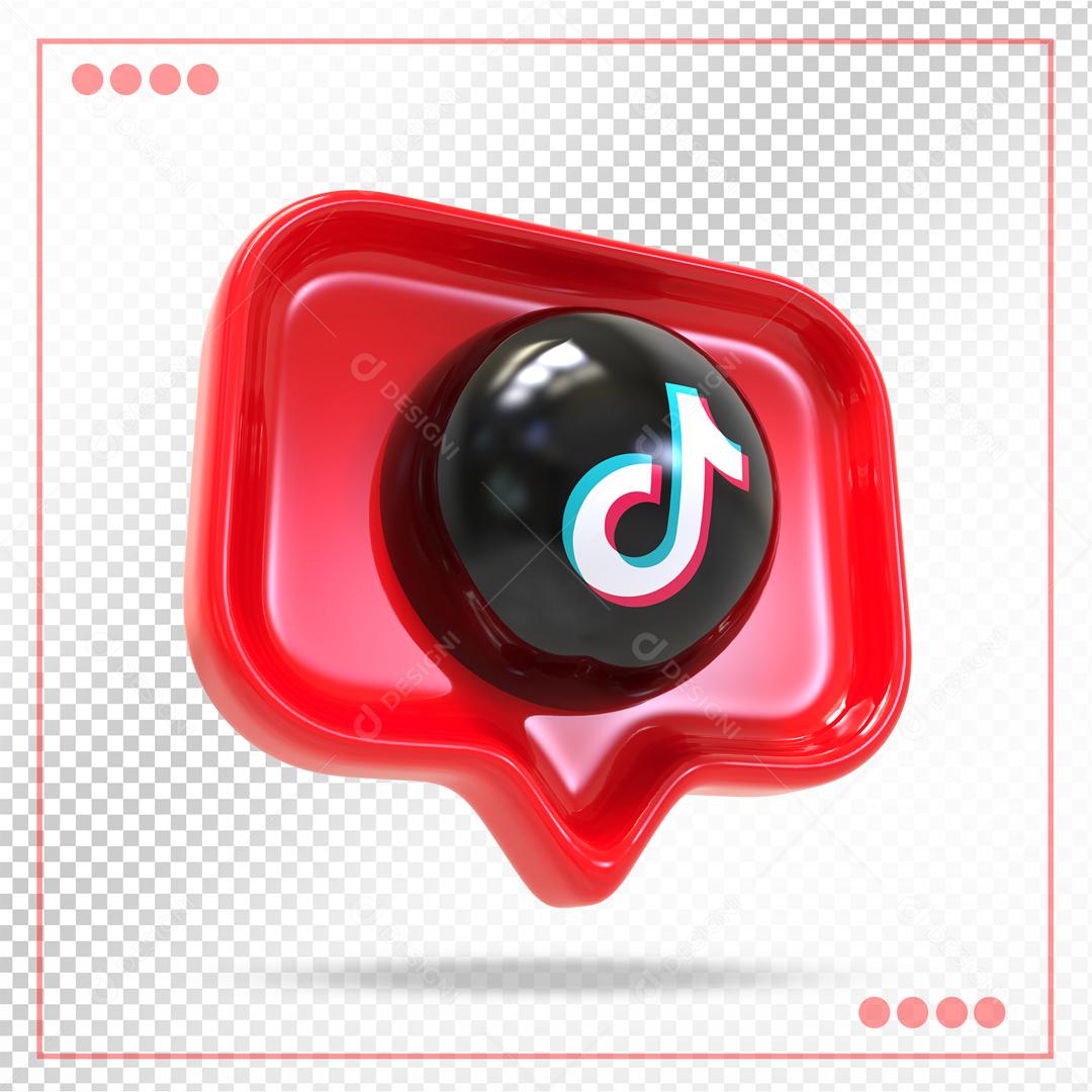 Elemento 3D Tiktok Para Composição PSD