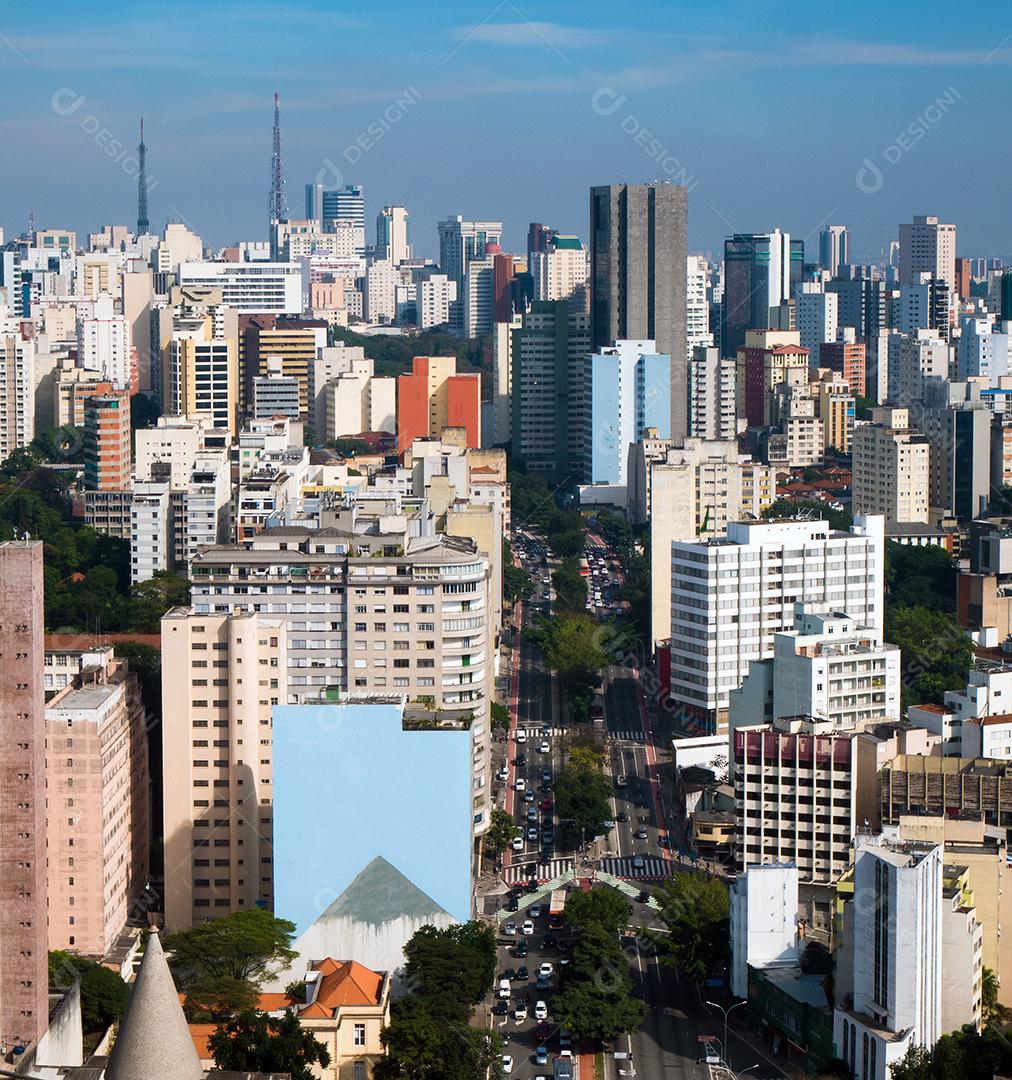 Vista panorâmica do centro da cidade de São Paulo.