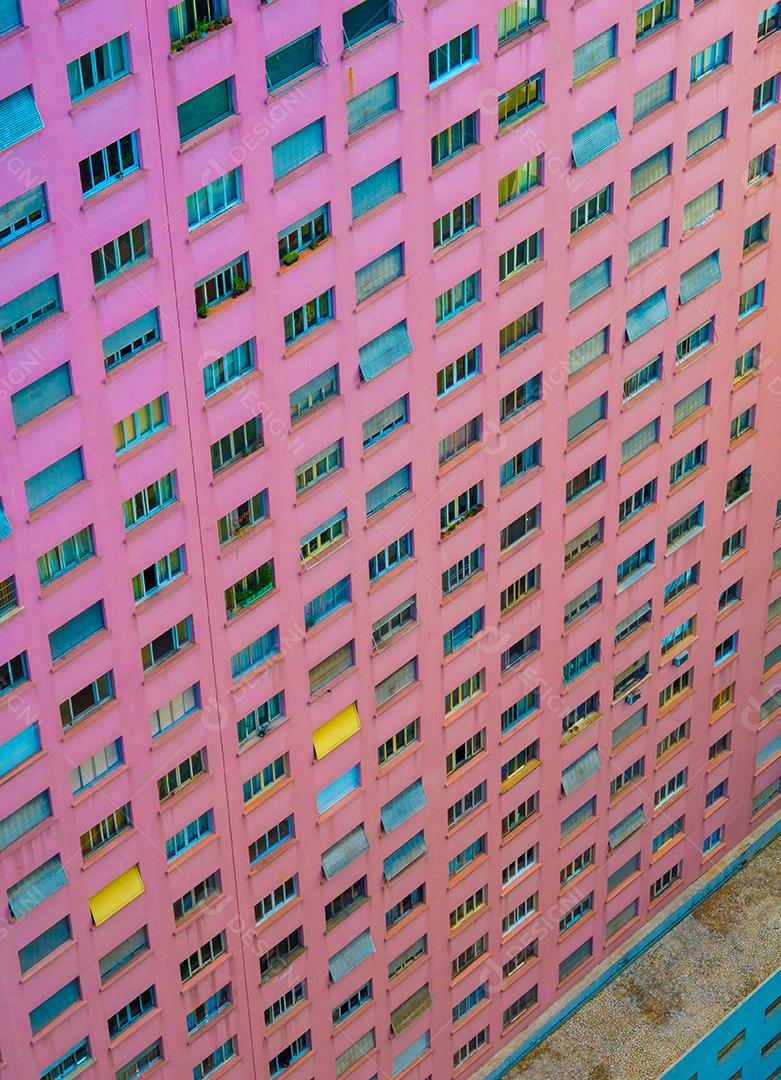 Cena urbana vertical da skyline da arquitetura da cidade de São Paulo Brasil.