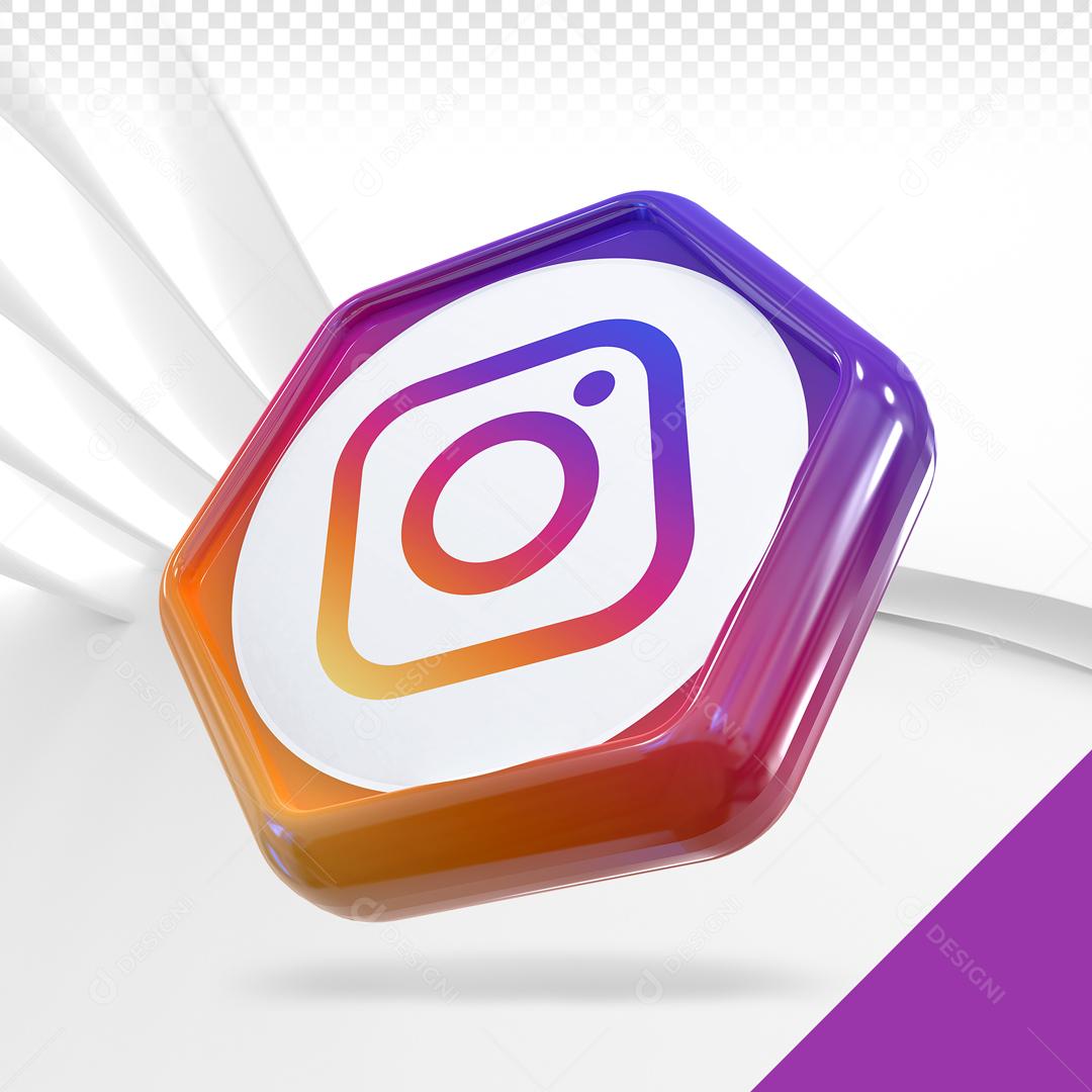 Instagram Elemento 3D Para Composição PSD