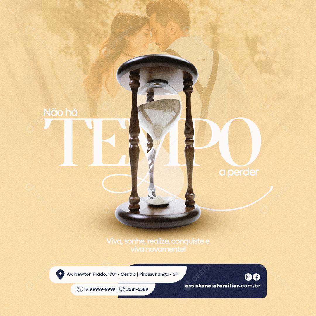 Social Media Não há Tempo a Perder PSD Editável
