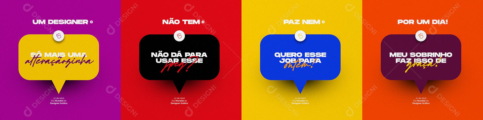 Social Media Carrossel Dia Mundial do Designer Gráfico PSD Editável