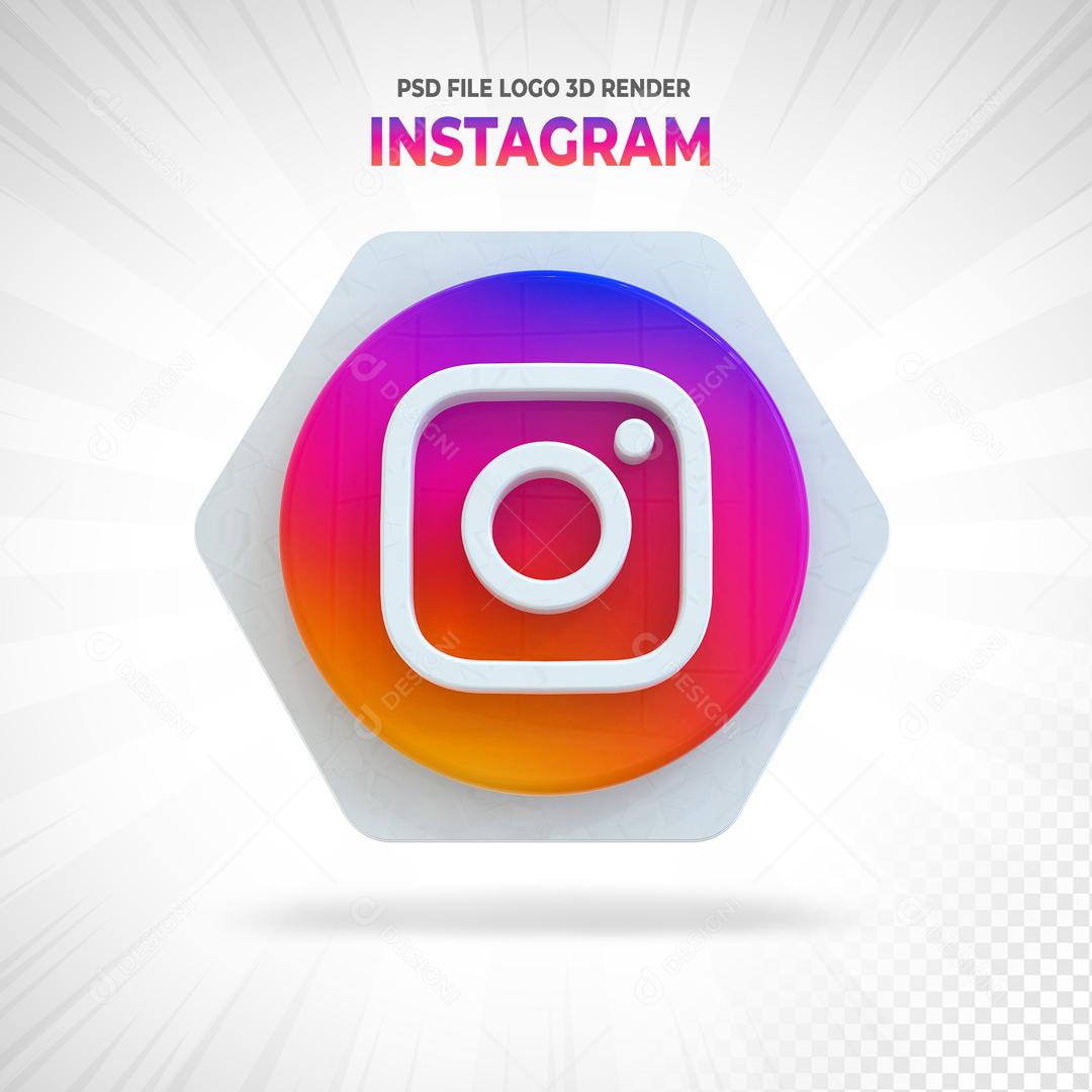 Instagram Elemento 3D Para Composição PSD