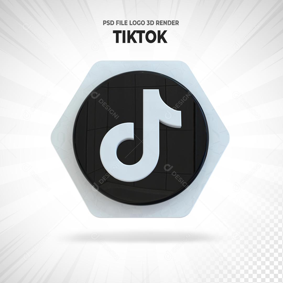 Tiktok 3D Elemento Para Composição PSD