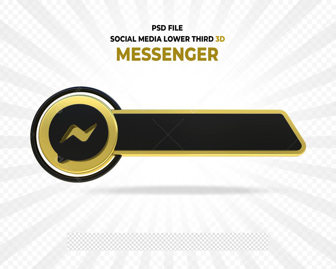 Tag do Messenger 3D Elemento Para Composição PSD