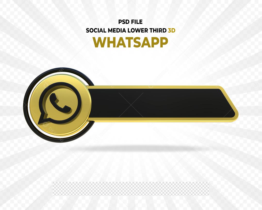 Tag do Whatsapp 3D Elemento Para Composição PSD