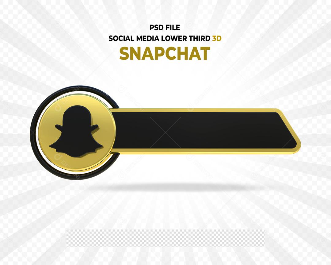 Tag do Snapchat 3D Elemento Para Composição PSD