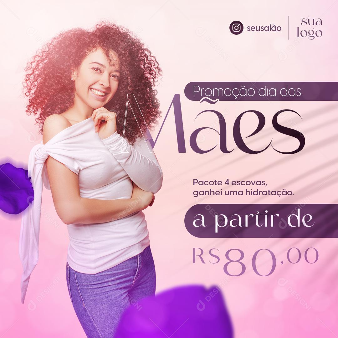 Social Media Promoção Dia Das Mães Salão de Beleza PSD Editável