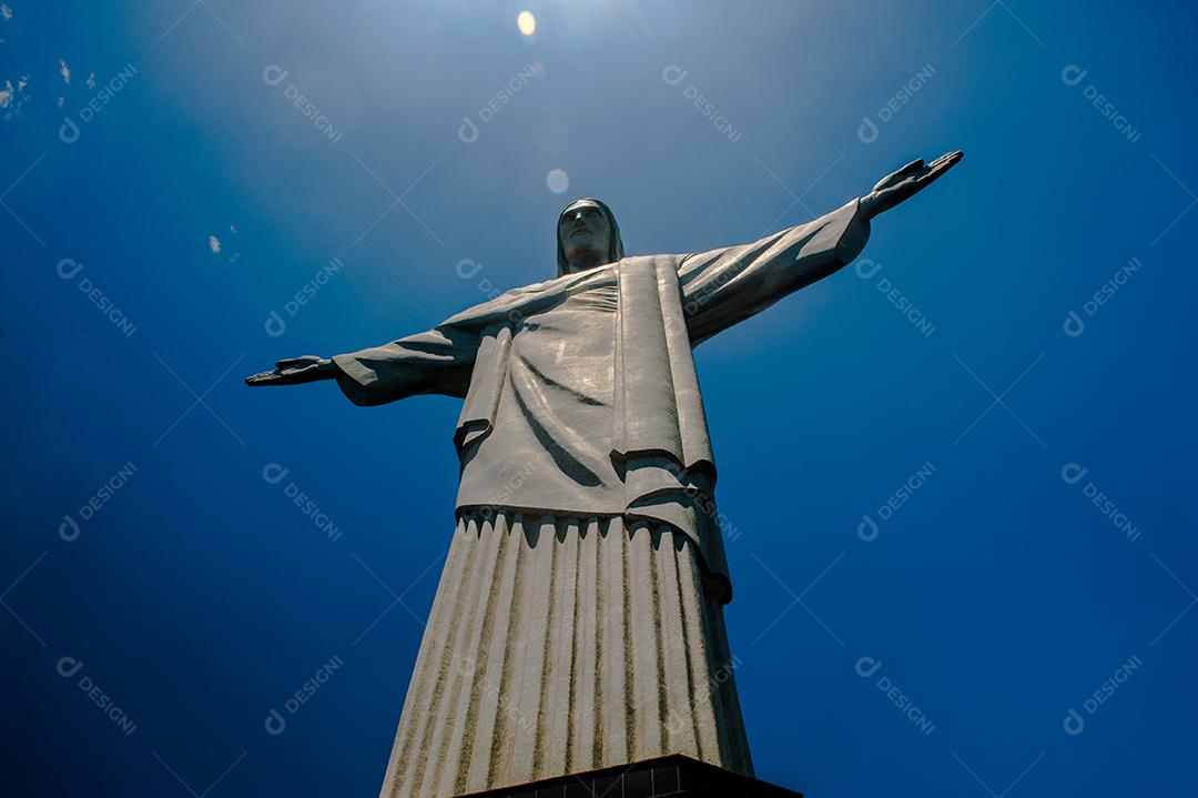 Vista superior do Cristo Redentor, Rio de Janeiro.