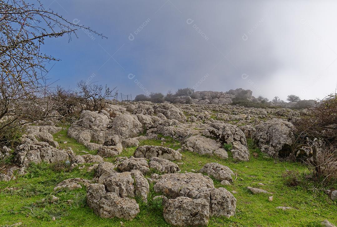 Vista do Parque Natural El Torcal de Antequera.