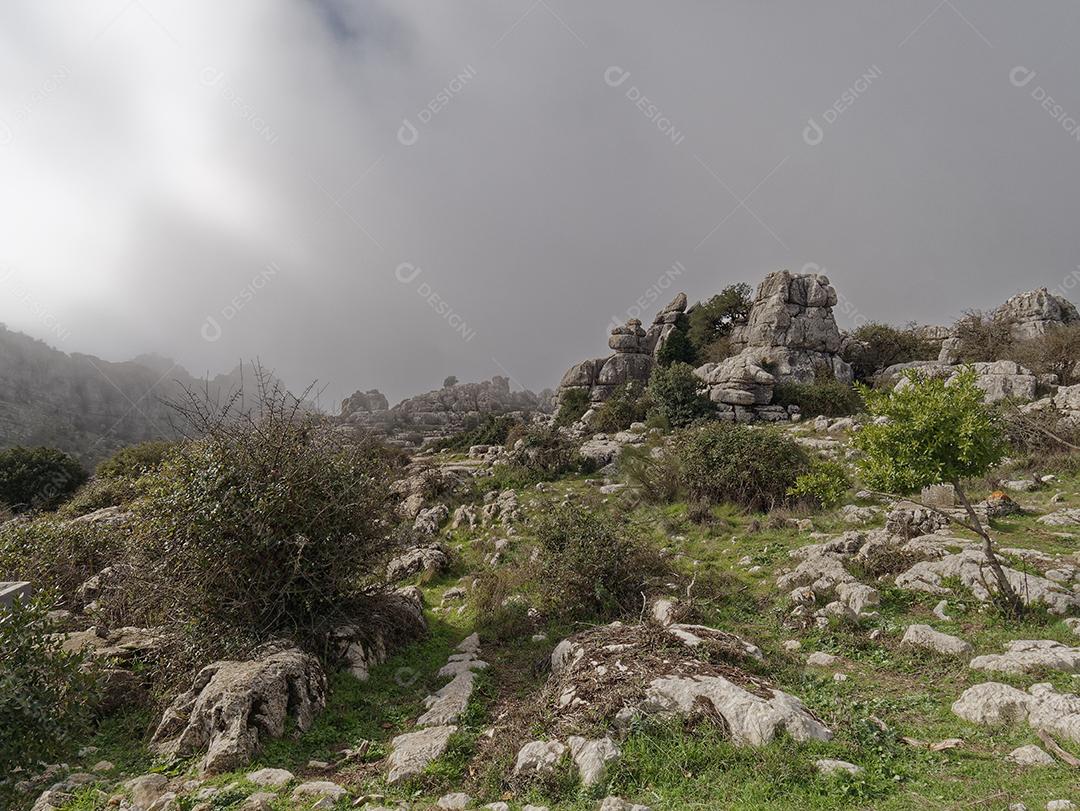 Vista do Parque Natural El Torcal de Antequera.