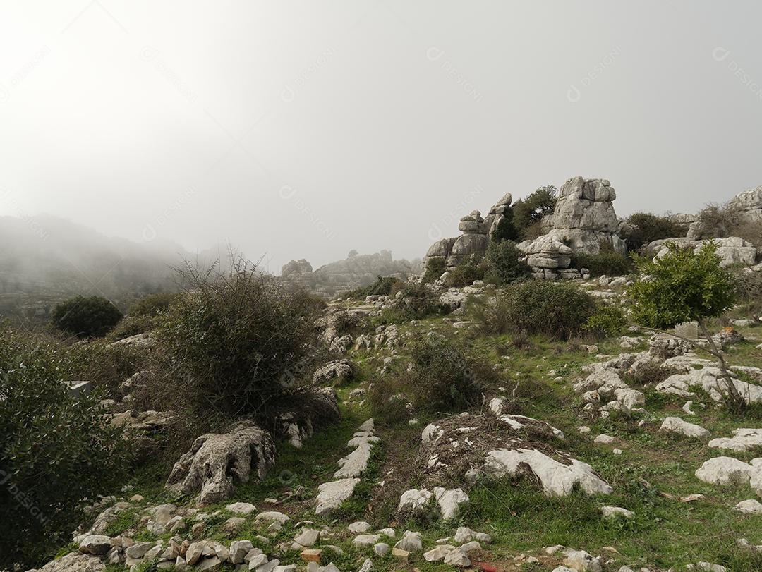 Vista do Parque Natural El Torcal de Antequera.
