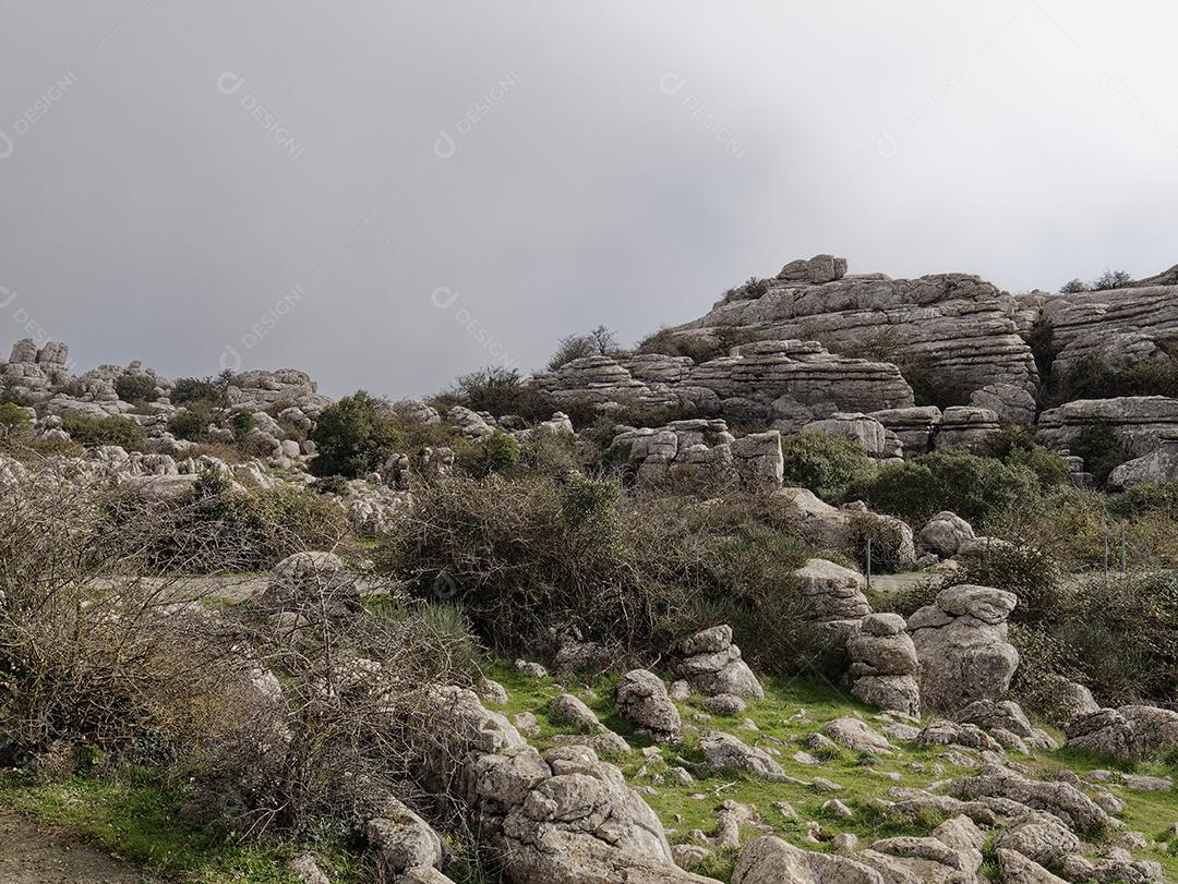 Vista do Parque Natural El Torcal de Antequera.