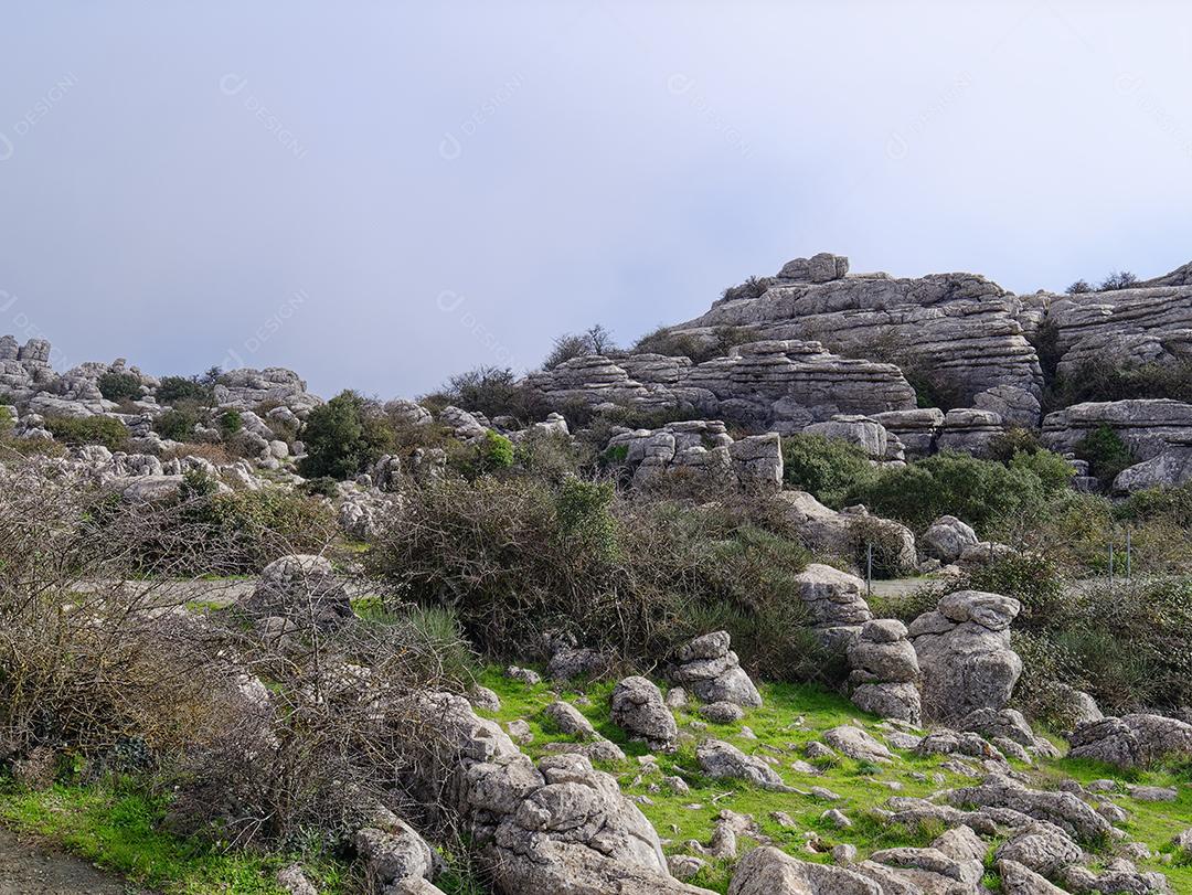 Vista do Parque Natural El Torcal de Antequera.