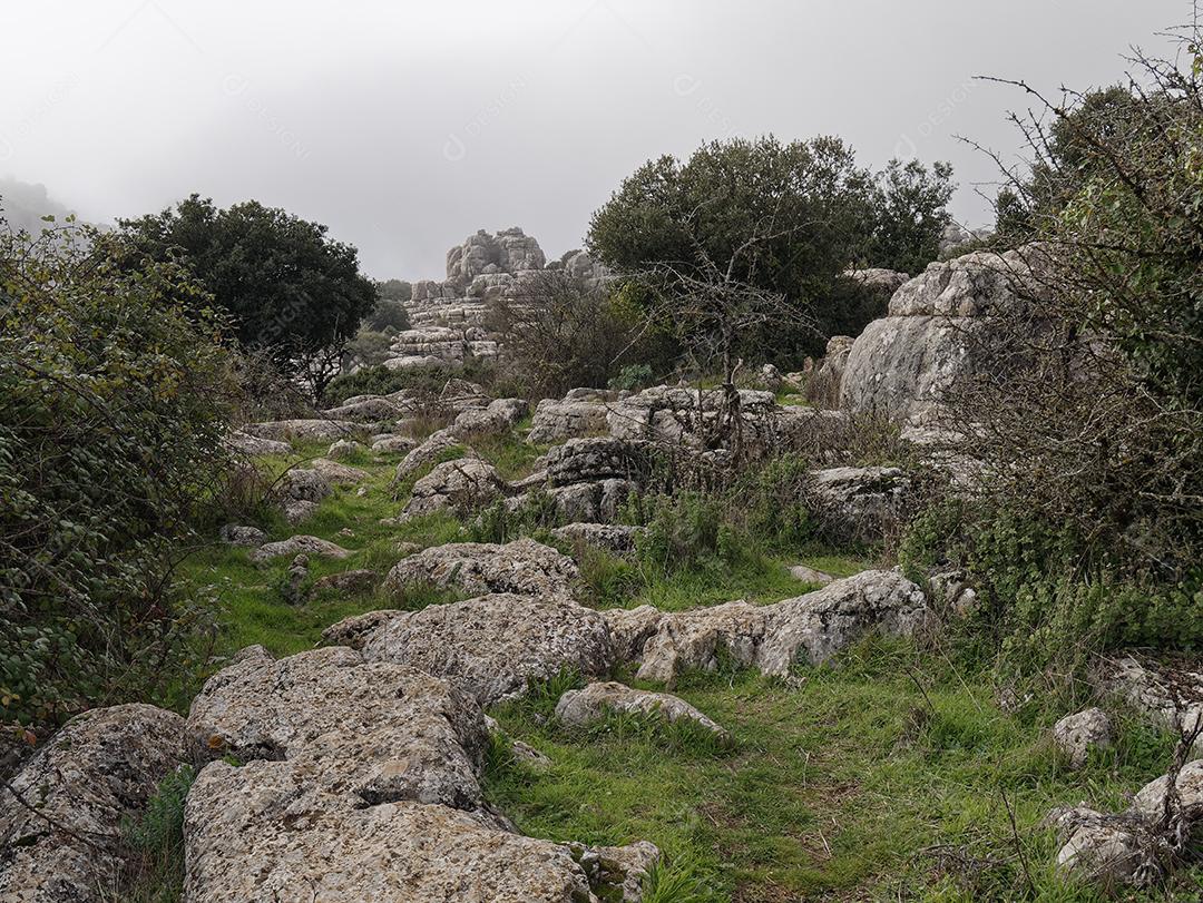 Vista do Parque Natural El Torcal de Antequera.