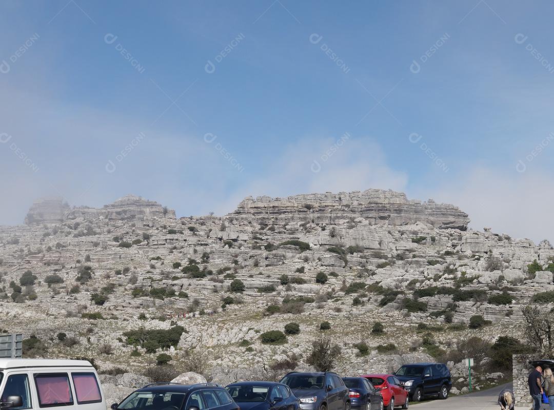 Torcal de Antequera, Espanha - 16 de dezembro de 2018: Vista da Reserva Torcal de Antequera.