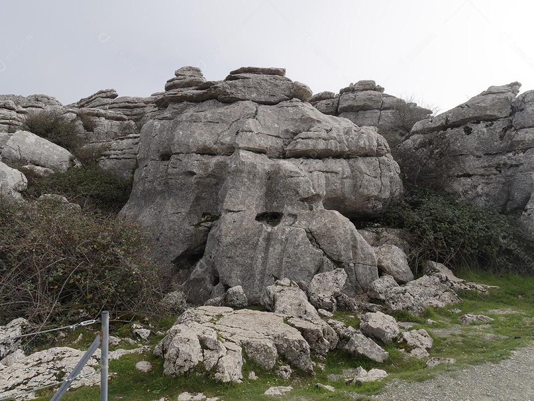 Vista do Parque Natural El Torcal de Antequera.