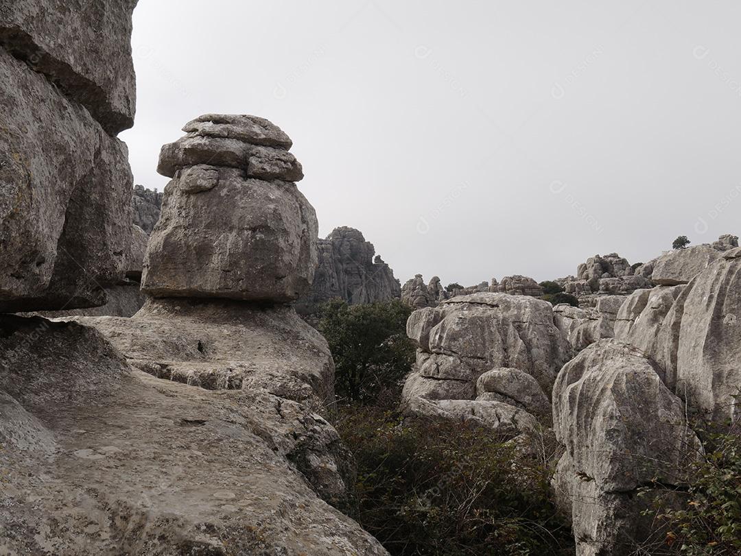 Vista do Parque Natural El Torcal de Antequera.