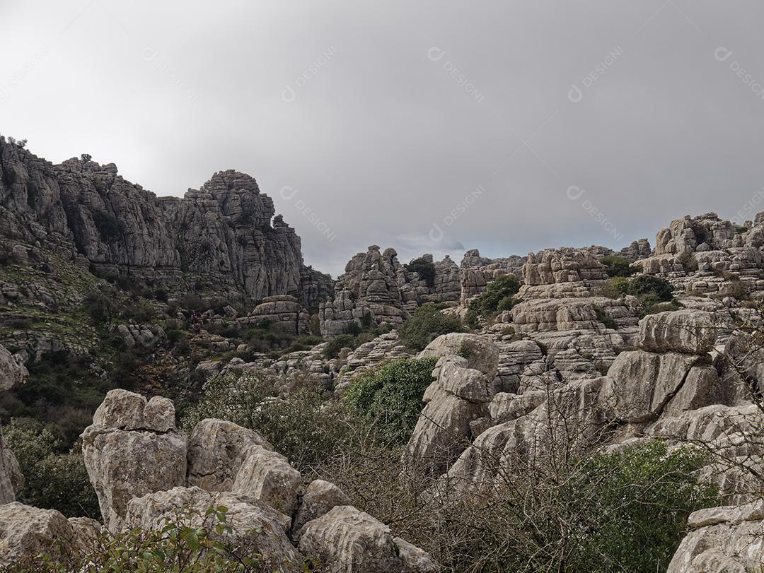 Vista do Parque Natural El Torcal de Antequera.