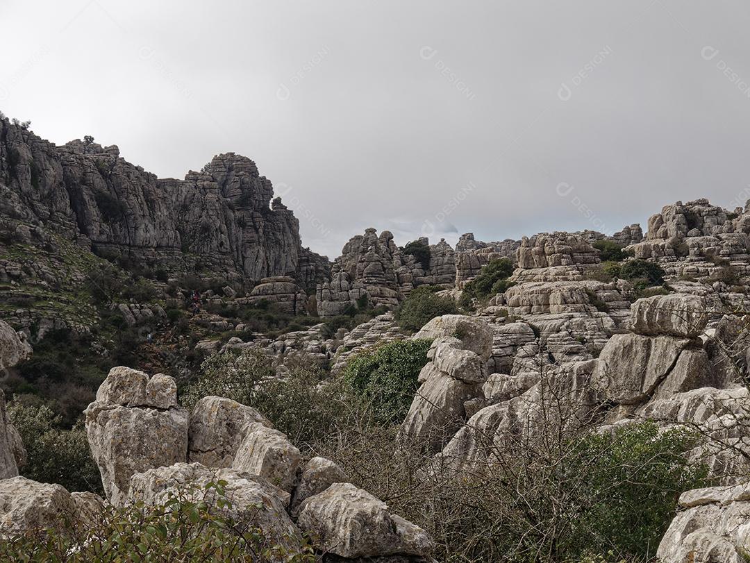 Vista do Parque Natural El Torcal de Antequera.
