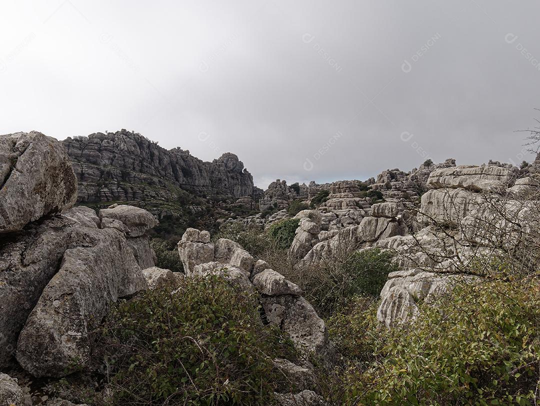 Vista do Parque Natural El Torcal de Antequera.