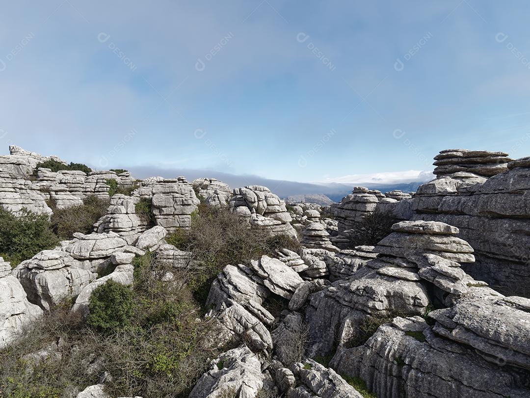 Vista do Parque Natural El Torcal de Antequera.