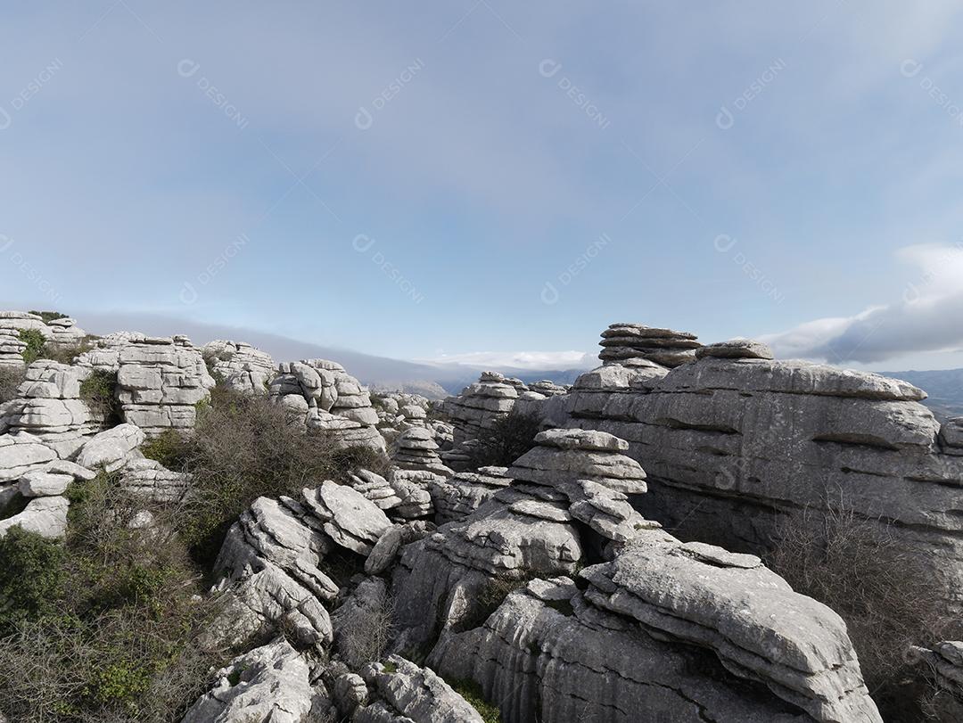 Vista do Parque Natural El Torcal de Antequera.