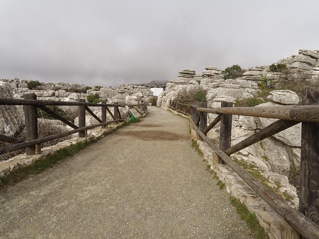 Bridge at the entrance to El Torcal National Park.