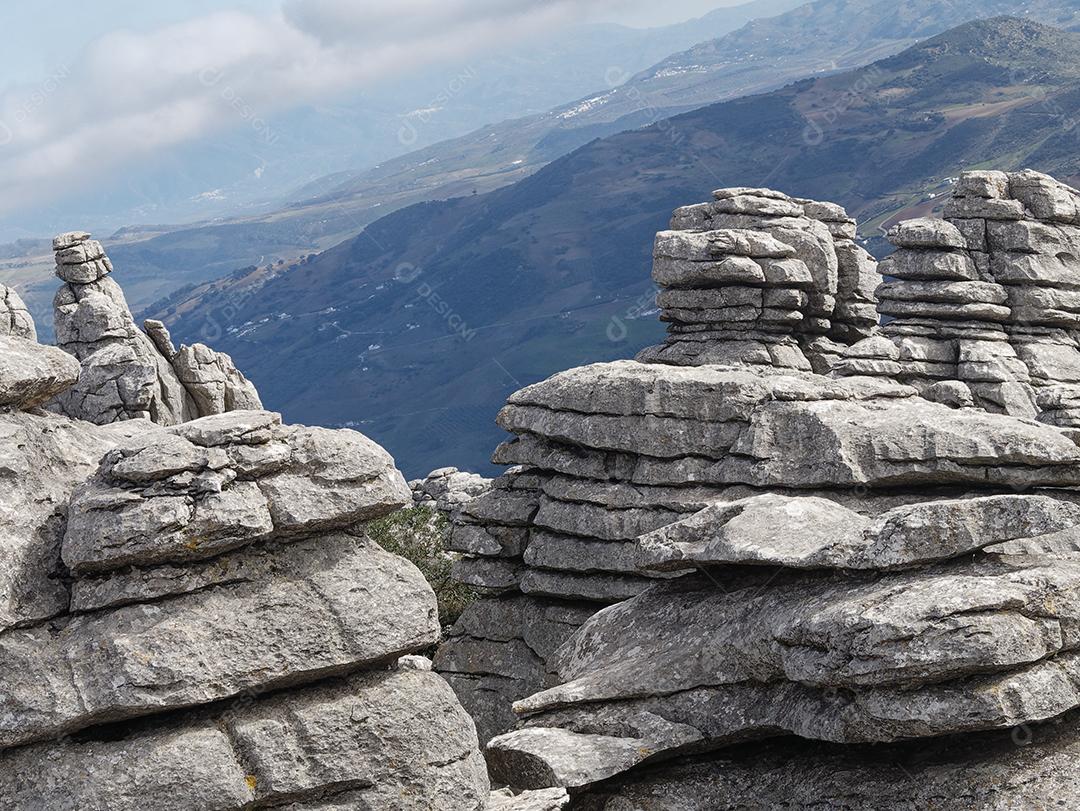 Vista do Parque Natural El Torcal de Antequera.
