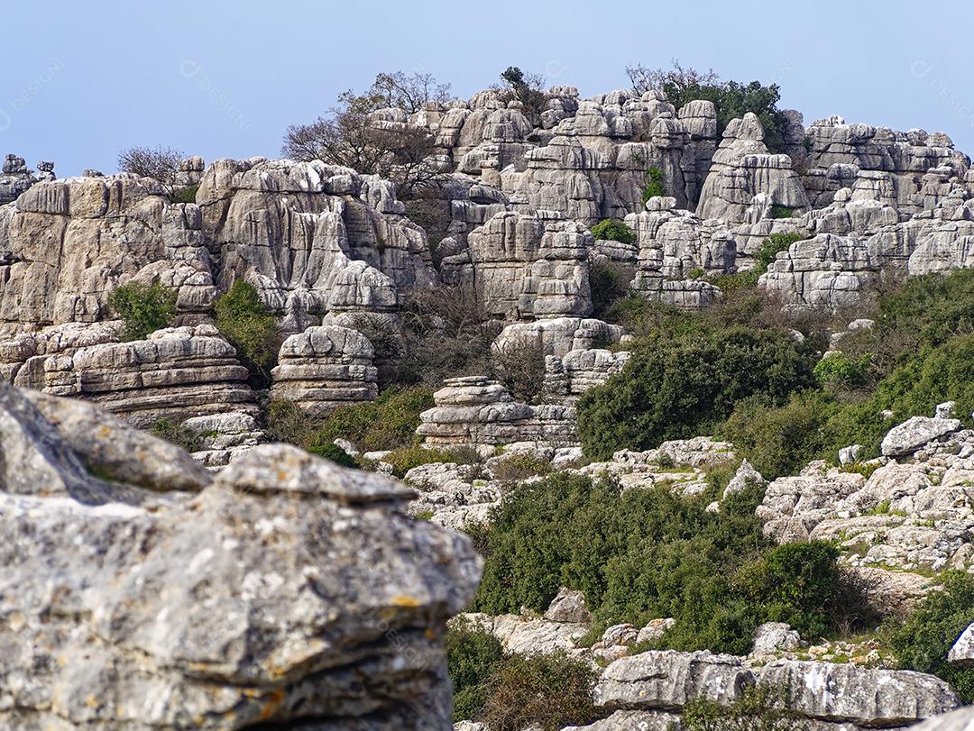 Vista do Parque Natural El Torcal de Antequera.