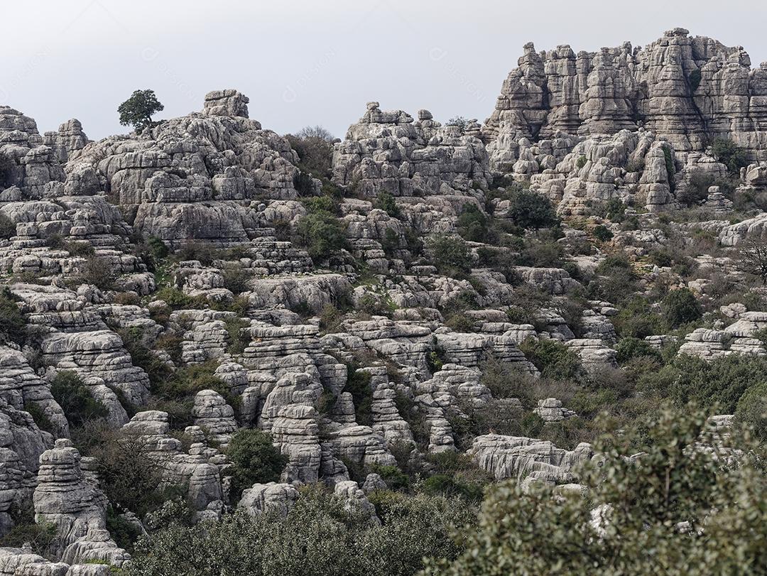 Vista do Parque Natural El Torcal de Antequera.