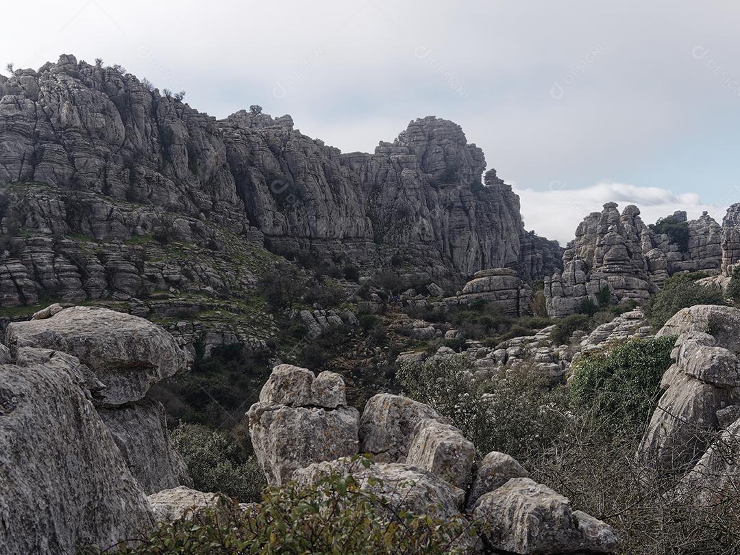 Vista do Parque Natural El Torcal de Antequera.