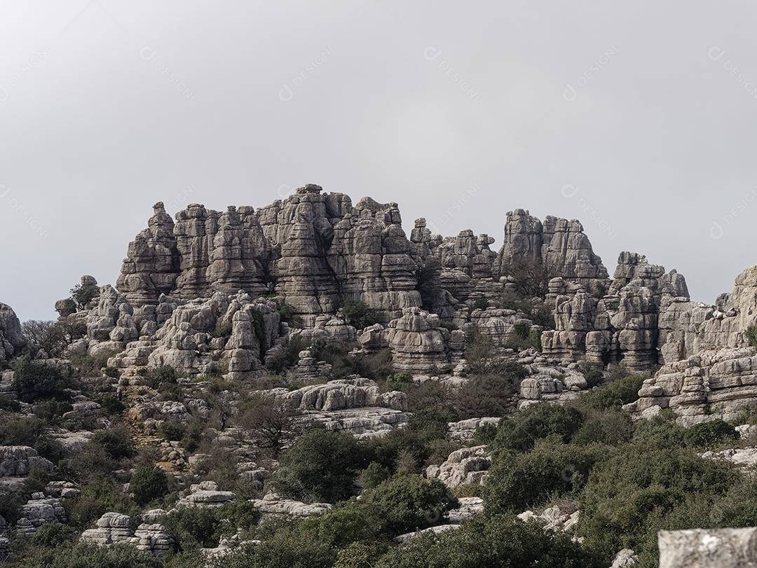 Vista do Parque Natural El Torcal de Antequera.