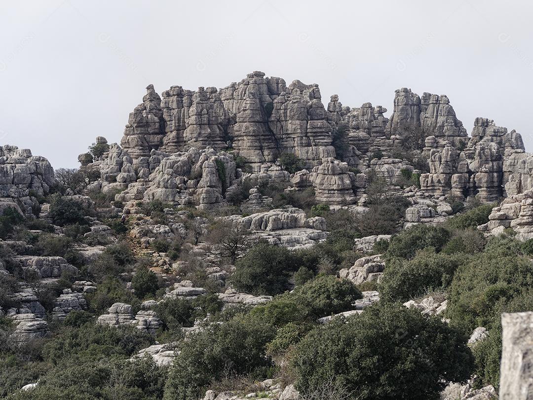 Vista do Parque Natural El Torcal de Antequera.