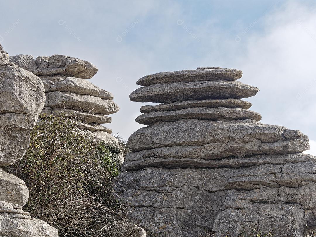 Vista de pedra única no Parque Natural Torcal de Antequera
