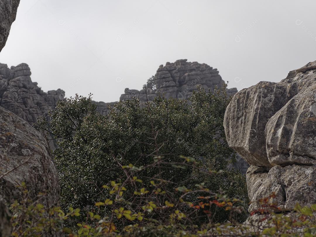 Vista do Parque Natural El Torcal de Antequera.