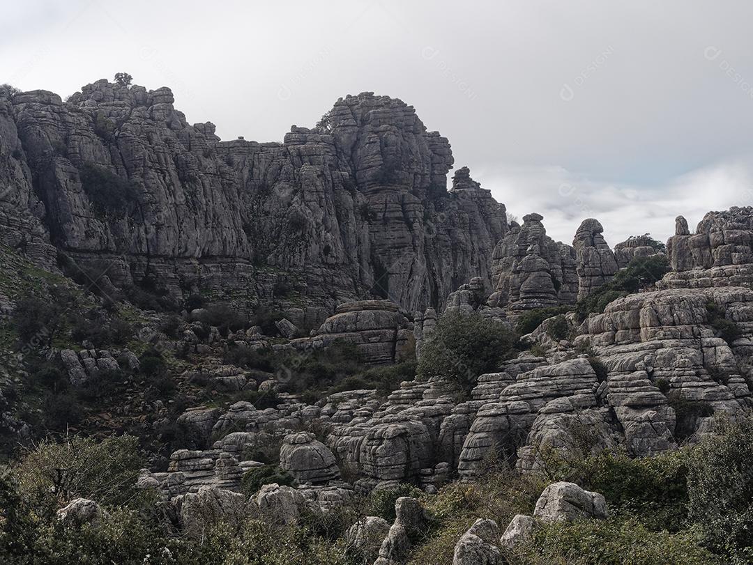 Vista do Parque Natural El Torcal de Antequera.