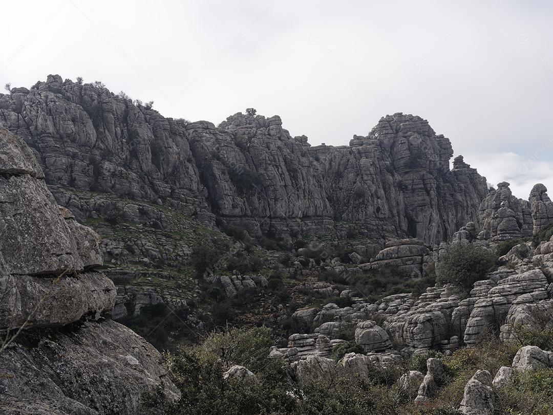 Vista do Parque Natural El Torcal de Antequera.
