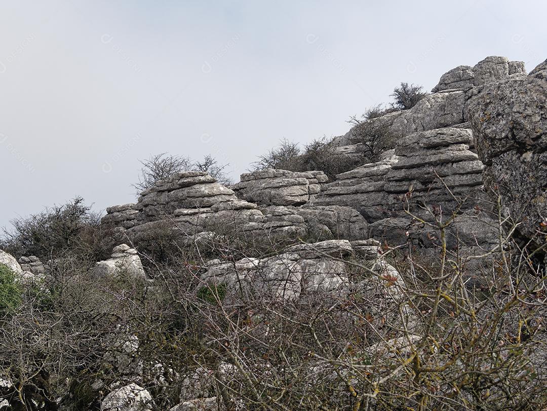 Vista do Parque Natural El Torcal de Antequera.