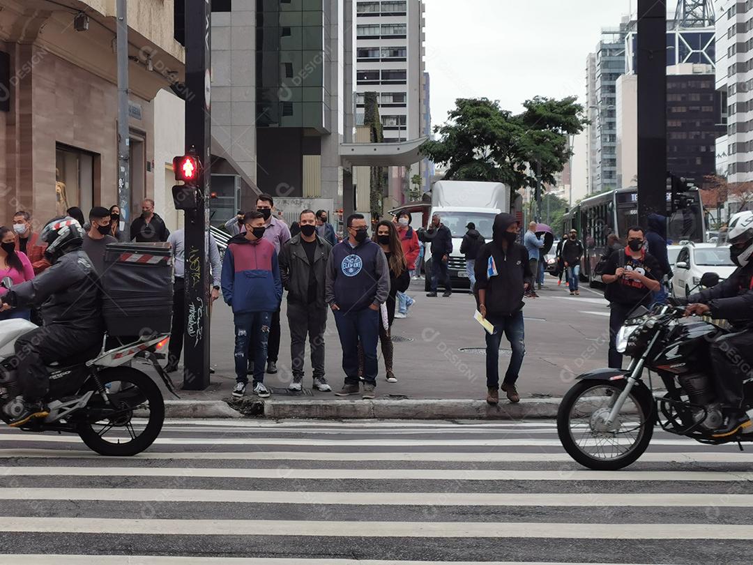 O novo normal na avenida Paulista em São Paulo..