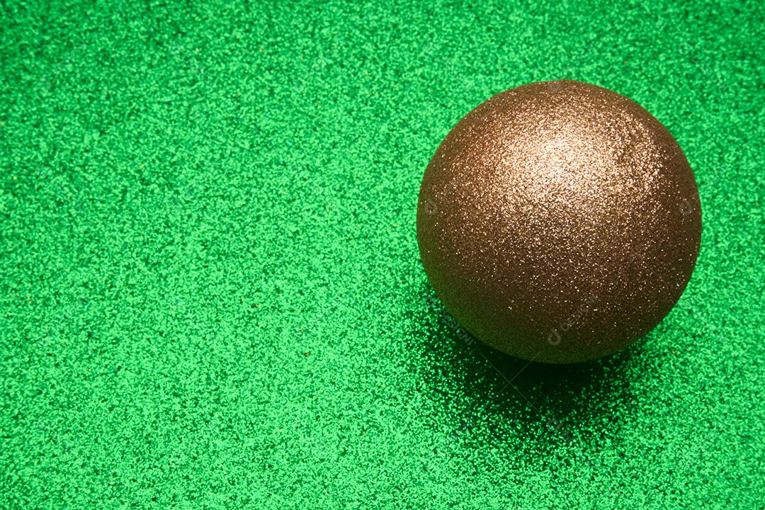 Bola de natal e vista superior de fundo